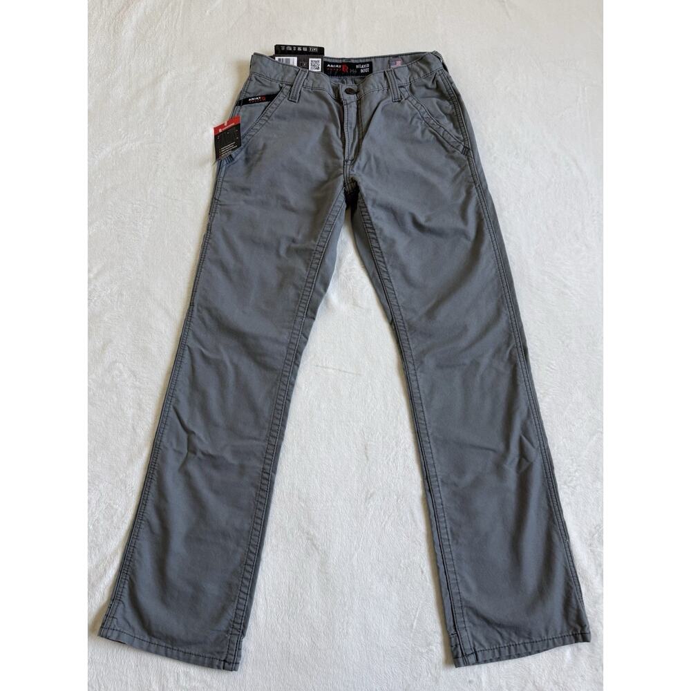 Ariat M4 FR Work Pants 29x36 Gray Relaxed Boot Cut CAT 2 Flame Resistant NWT